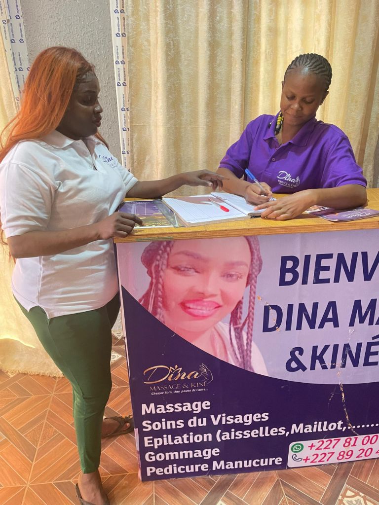 Accueil Dina Massage – Enseigne professionnelle